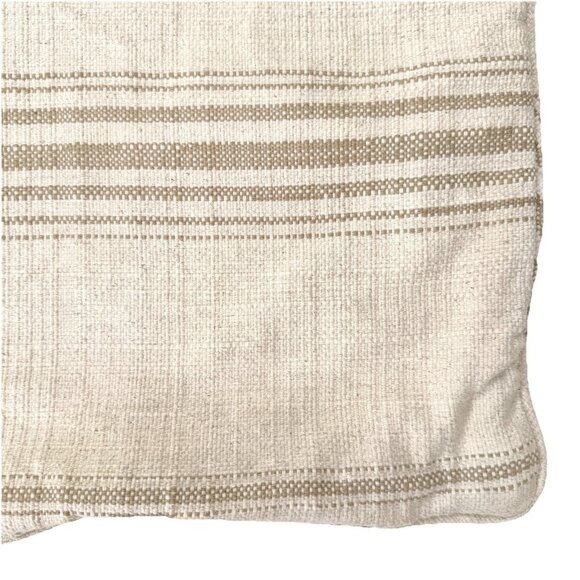 Pottery Barn Pillow Cushion Cover Neutral Natural Farmhouse Heavy Cotton Zip - Picture 4 of 10